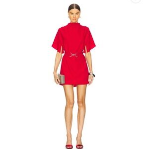 Amanda Uprichard Camille Scarlet Mini Dress